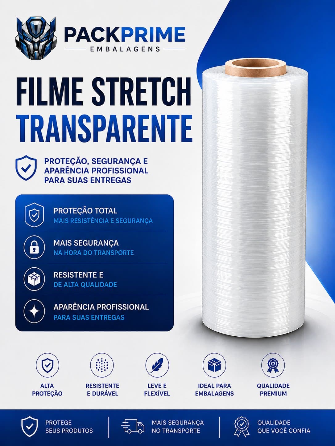 Filme Stratch Transparente 3kg - 50cm